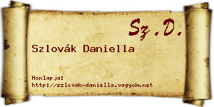 Szlovák Daniella névjegykártya