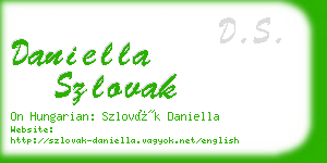 daniella szlovak business card